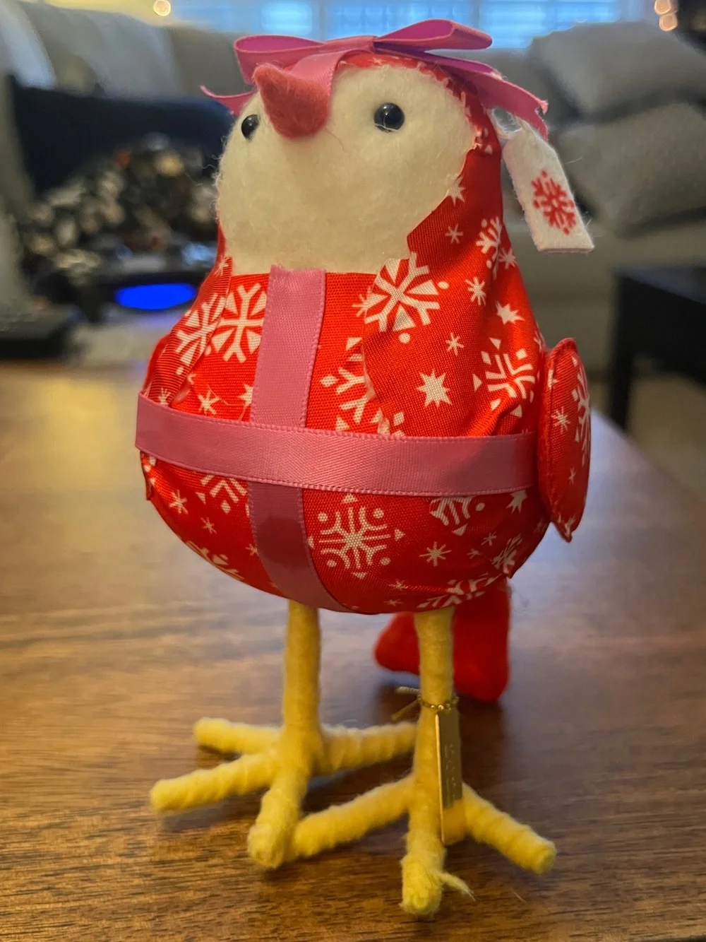 Featherly Friends Target- Red & Pink Holiday Bird “Bow” 2022